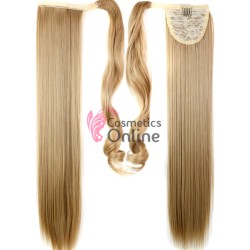 Extensie de par coada cu clema si arici dreapta de 55 cm cod SI6618 Blond Inchis